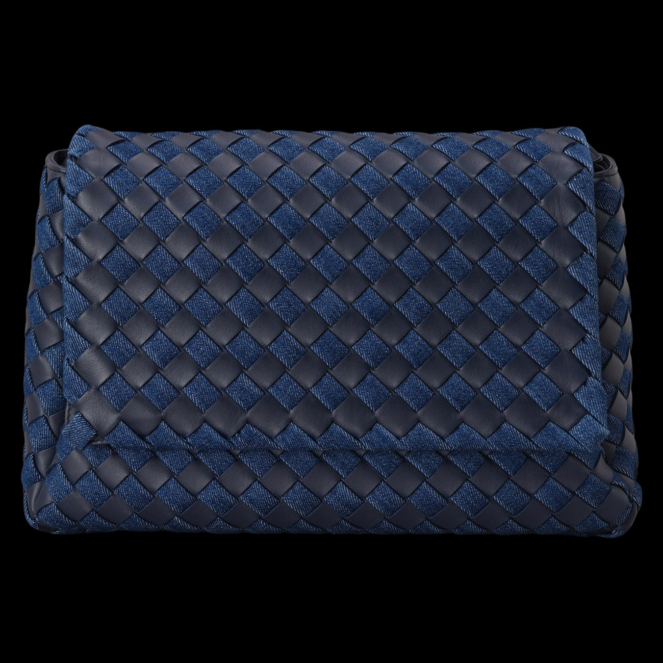 BOTTEGA VENETA(USED)보테가베네타 데님 인트레치아토 메신저 백